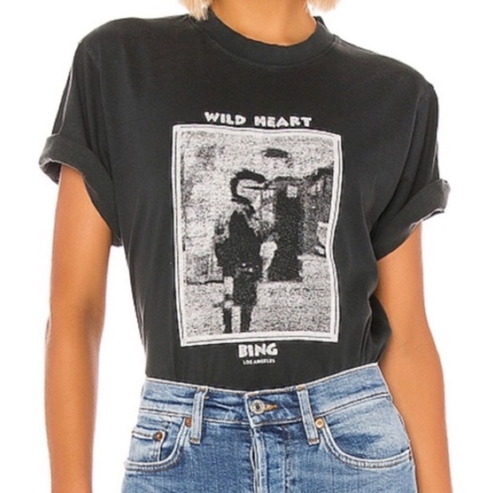 Anine Bing Vintage Georgie Mohawk wild heart tee